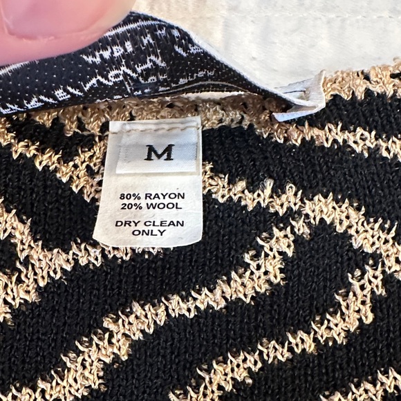 Vintage Brenda French Knit Cardigan Zip Wool Blend EUC Boxy coastal grandmother - Picture 7 of 8